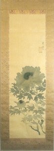 村上華岳　「墨絵牡丹之図」日本画